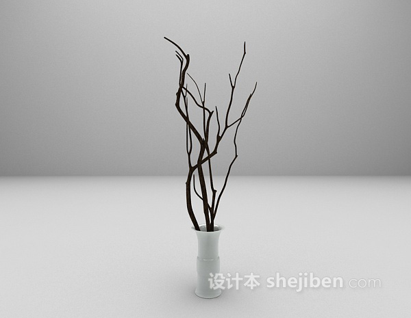 木枝盆栽3d模型下载